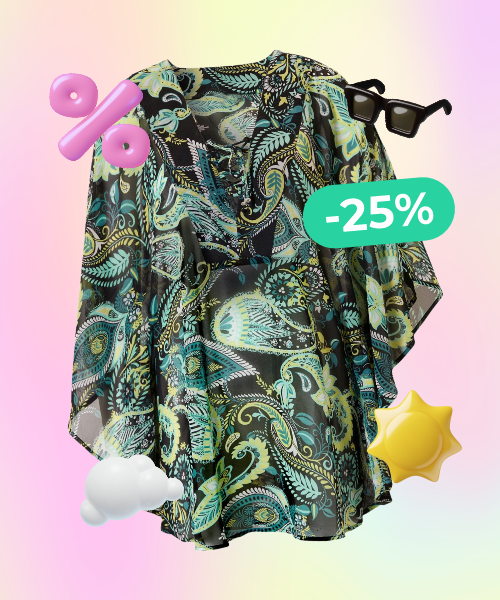 Lightweight chiffon beach tunic
