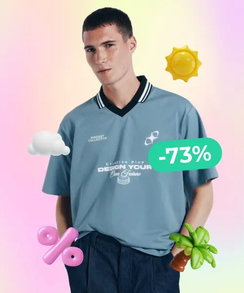 Boxy-Fit Sports Polo Shirt