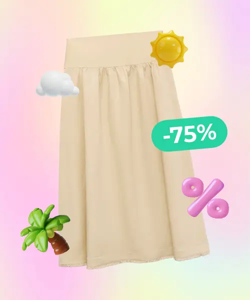 Midi skirt with frayed edges