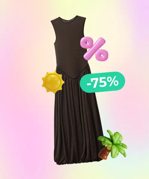 Semi-sheer dress with a puffed skirt