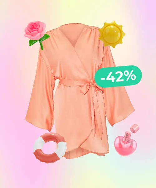 Satin Short Robe