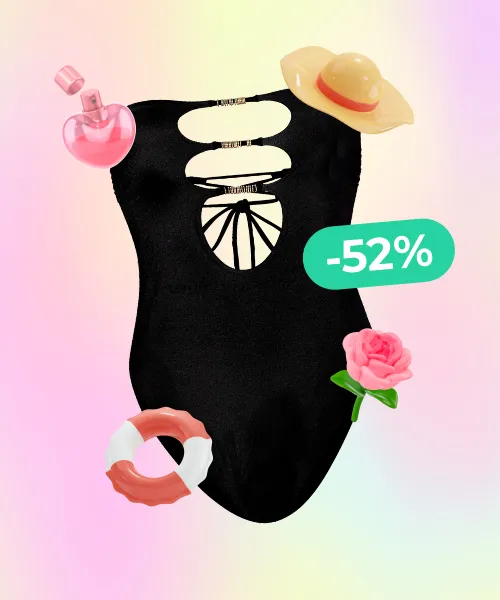 Reversible Cut-Out Rings Strapless One-Piece Swimsuit