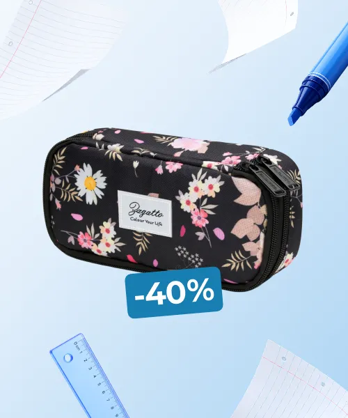 Two-compartment pencil case