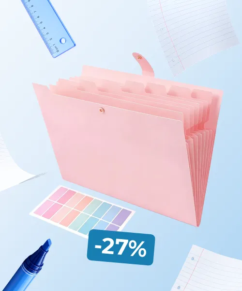 8-Pocket Expanding File Folder