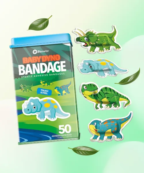 Dino Shaped Self Adhesive Bandage Set