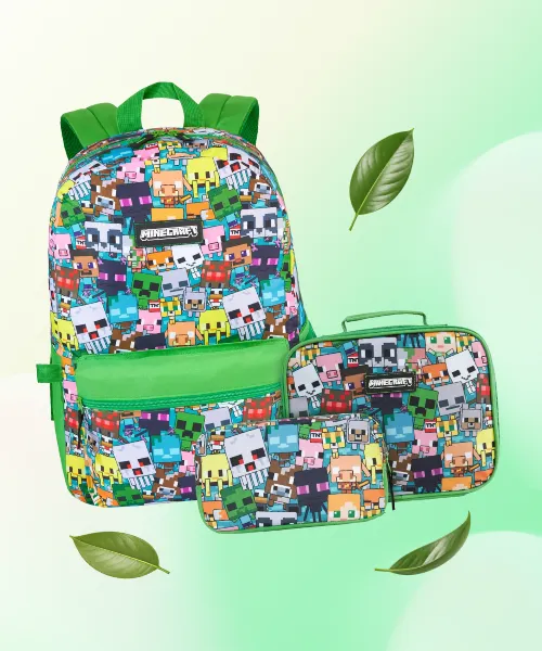 Minecraft Kids Backpack Set