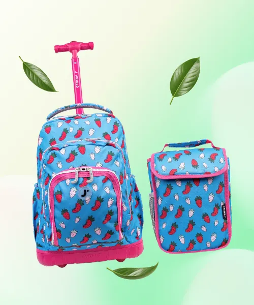 Kids Rolling Backpack & Lunch Bag Set