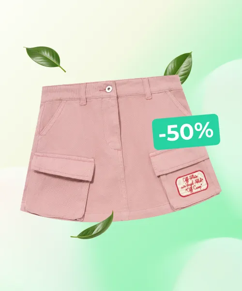 Satin Patch Cargo Skirt