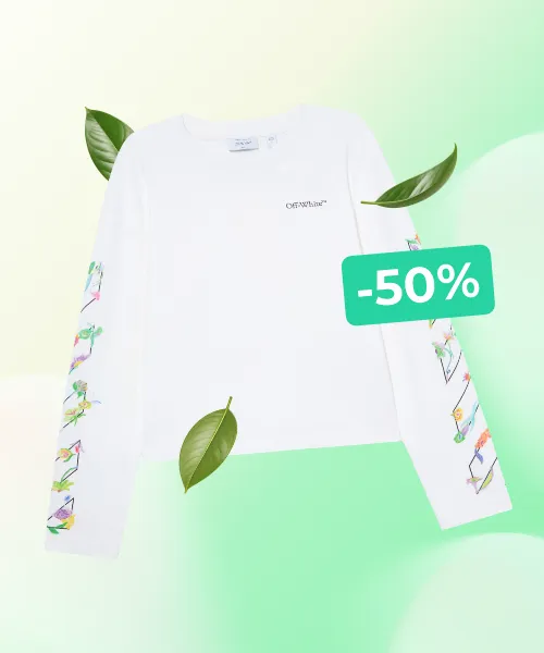 Diagonal Glowing Flower Long-Sleeved T-shirt
