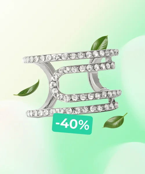 Paperclip Rhinestone Ring