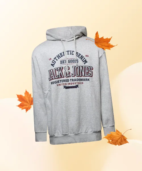 Jack and Jones Size Logo Hoodie