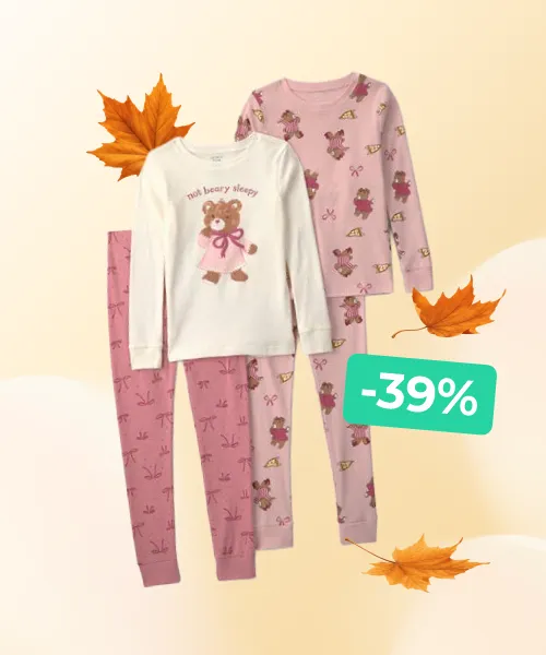 Girls 4-Piece Pajama Set