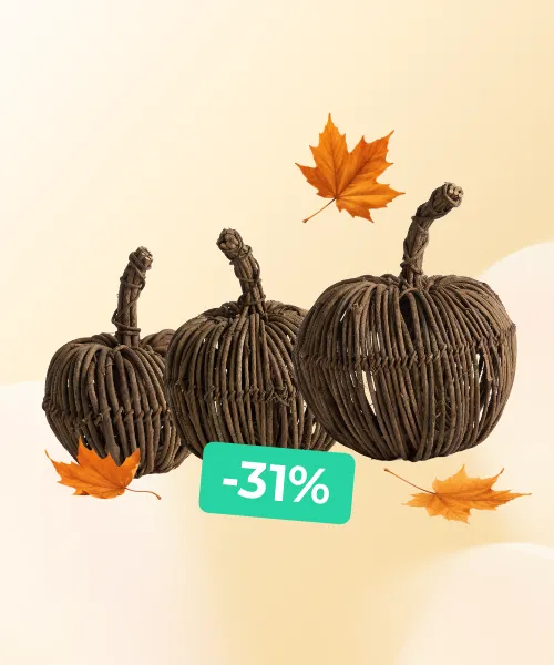 Natural Woven Pumpkin
