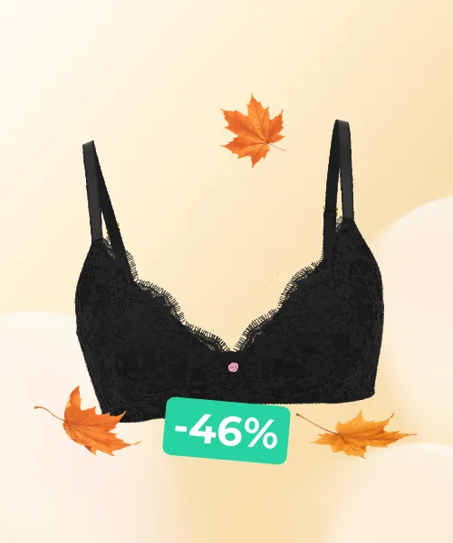 Lace Wireless Push-Up Bra