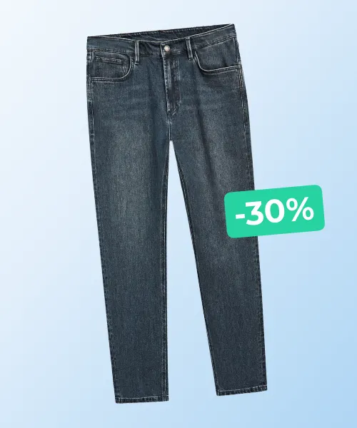 Enzymatic slim fit jeans