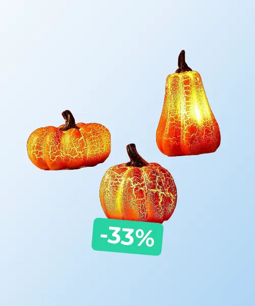 LED glowing pumpkins