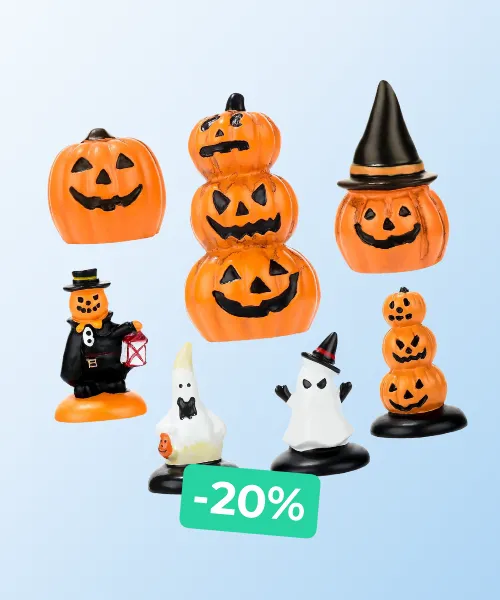 12 Pcs Halloween Miniature Figurines