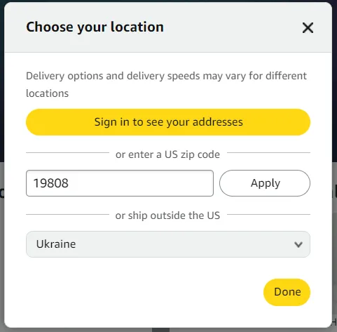 Оберіть вашу локацію